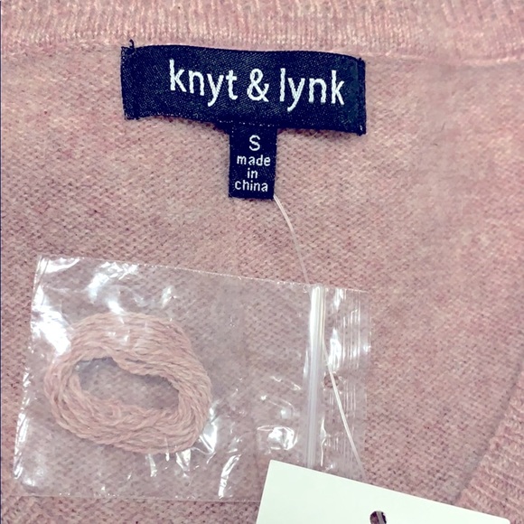 Knyt & Lynk 100% Cashmere V-Neck Sweater - Picture 2 of 9